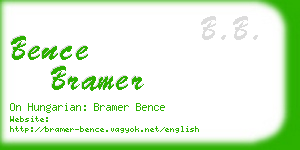 bence bramer business card